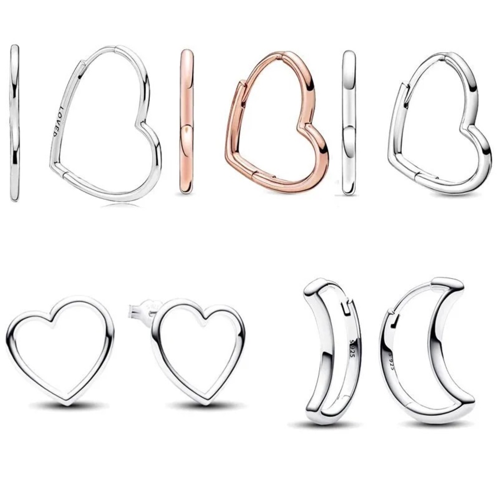 Pandora “LOVED” Heart Hoop Earrings $95 Mother’s Day Big Hoop